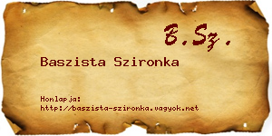 Baszista Szironka névjegykártya